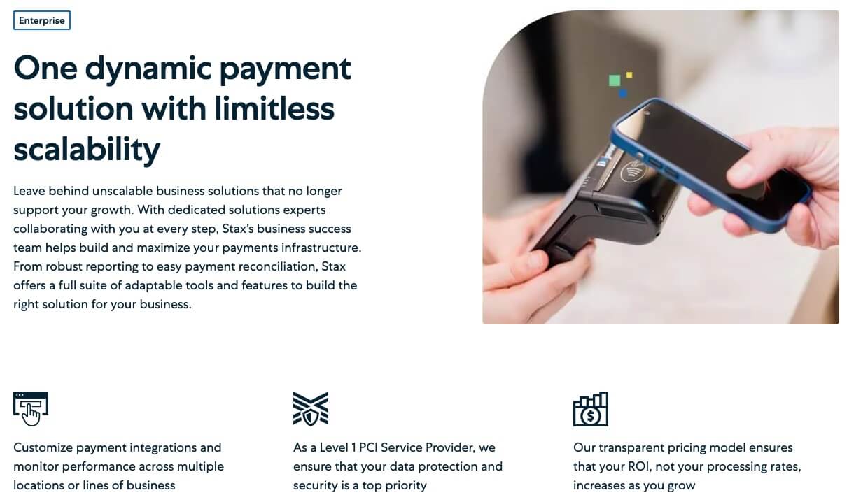 Stax payment solutions offering for enterprises